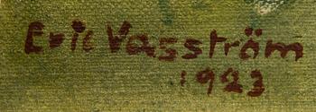 ERIC VASSTRÖM, olja på duk, signerad och daterad 1923.