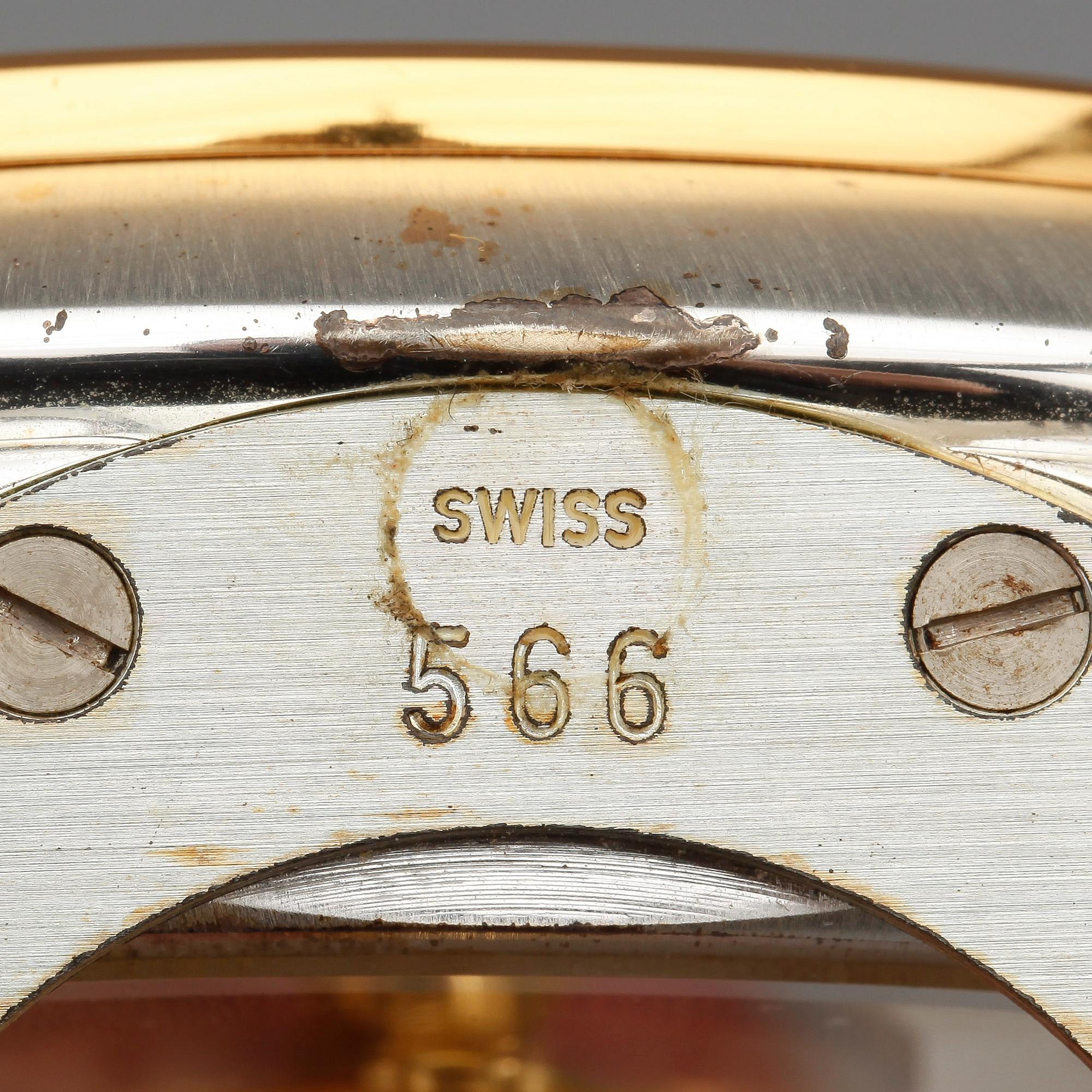 BORDSUR, skelettur, Jeager-LeCoultre, 8-dagarsverk, Schweiz, 1950-70-tal.
