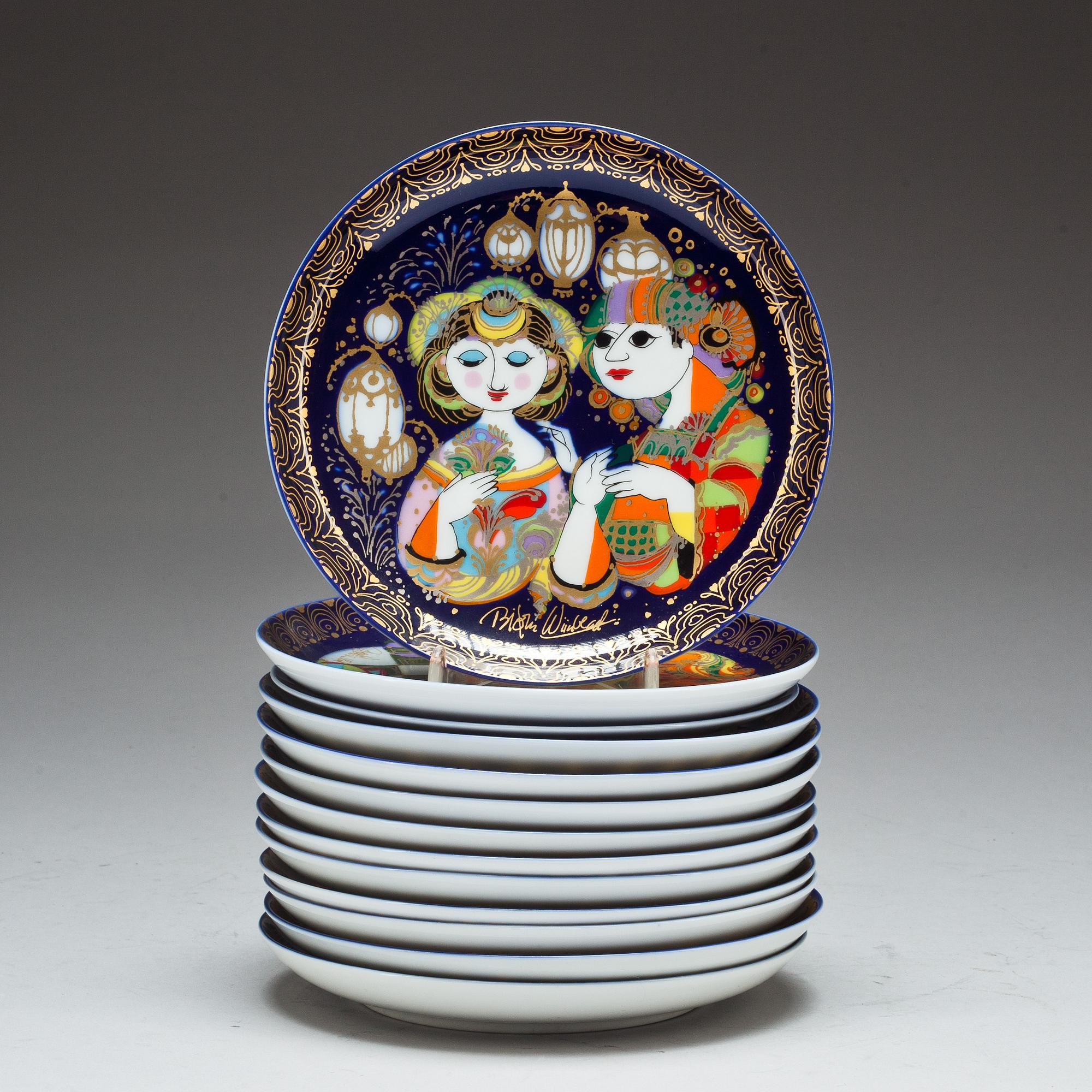 FAT, 11+1 st, porslin, "Aladin und die Wunderlampe", Rosenthal. 1900-talets andra hälft.