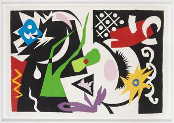 Olle Kåks, lithograph in colours, 1982, signed 20/40.