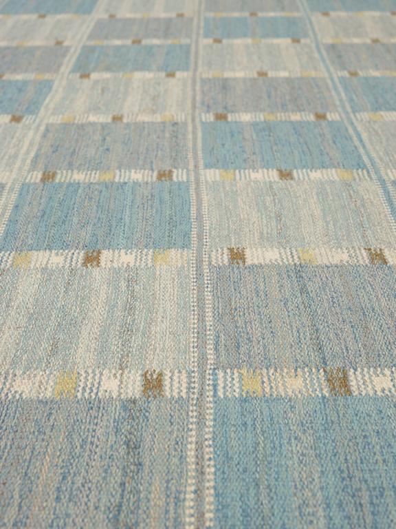 A CARPET, "Falurutan, Duhs II", flat weave, 470 x 231 cm, signed AB MMF BN.