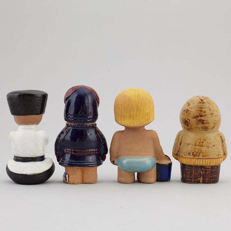LISA LARSON, figurer, 8 st, stengods, Gustavsberg.