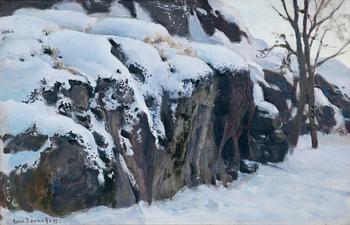 181. Eero Järnefelt, SNOW-COVERED CLIFFS.
