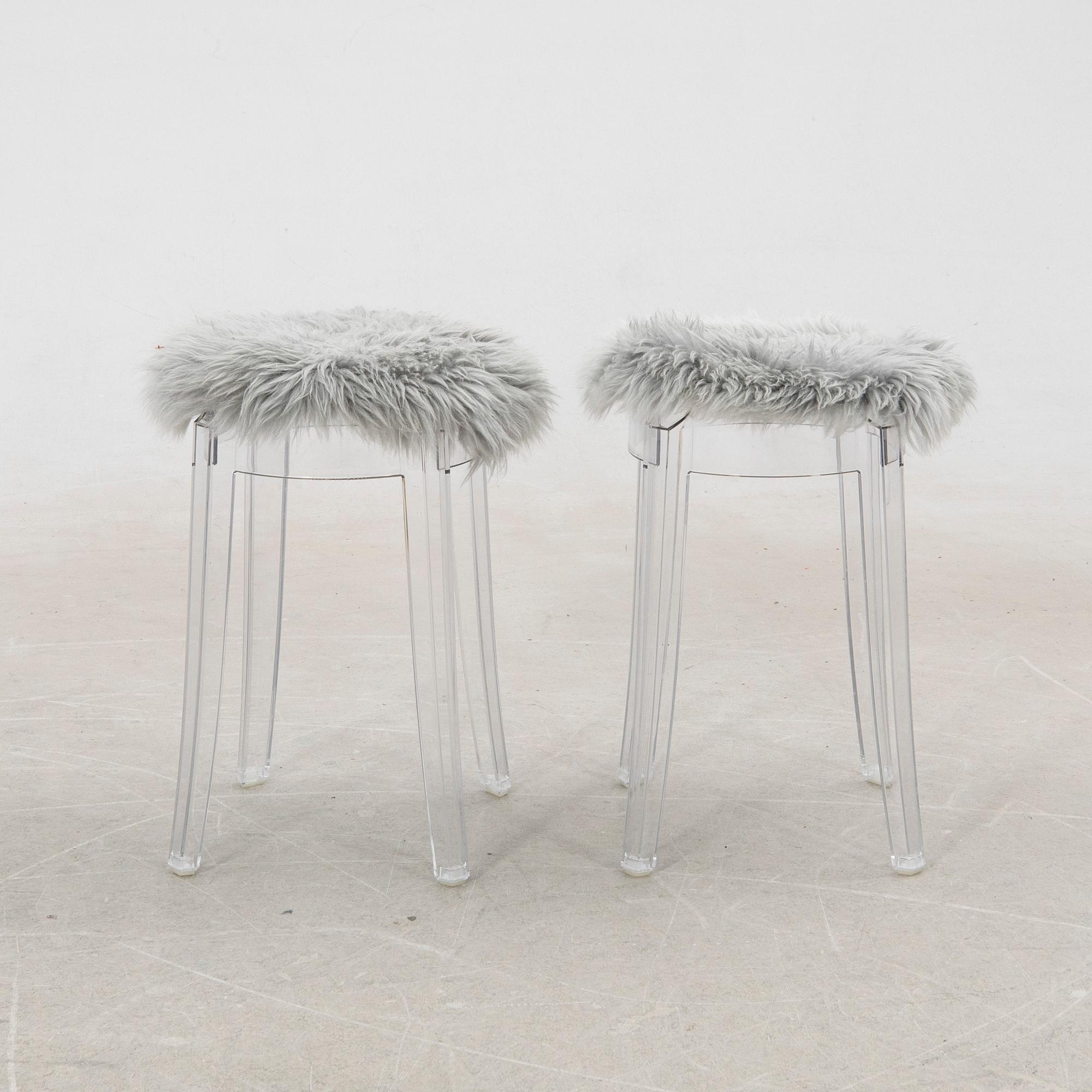 Philippe Starck, paller, ett par, Kartell, ghost.