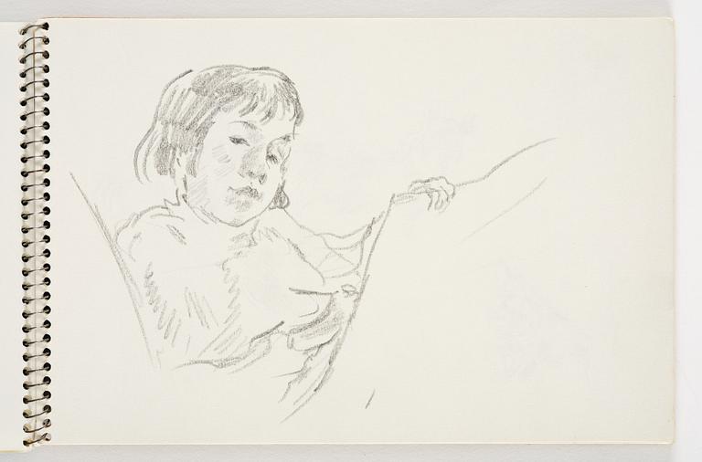 Lotte Laserstein, 3 skissböcker med blyertsteckningar.