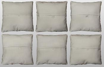 Cushion covers, 6 pcs, Kelim, older Anatolian fragments.