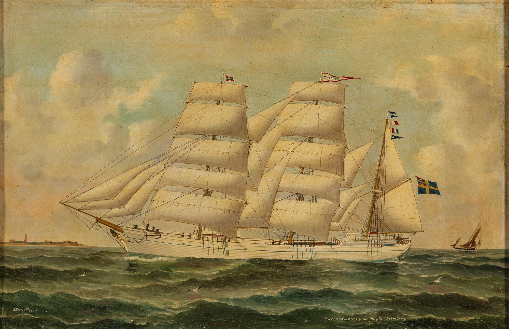 OKÄND KONSTNÄR, olja på duk, signerad A. Chappell Coole.