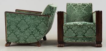 FÅTÖLJER, ett par, Art Déco, 1920/30-tal.