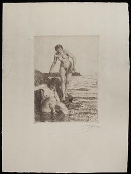 ANDERS ZORN, etsning, signerad.