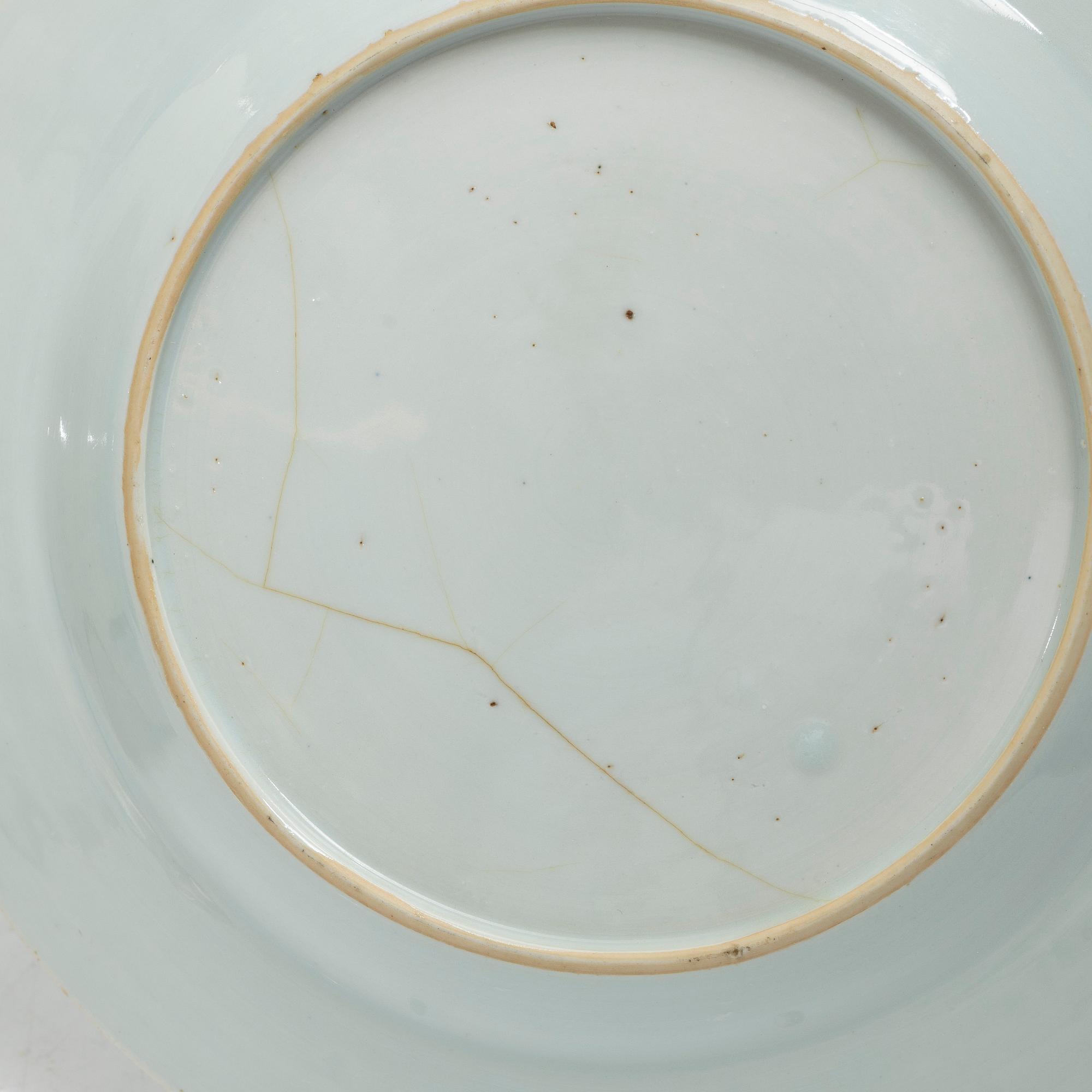Eleven blue and white porcelain plates, China, Qing dynasty 18th century.