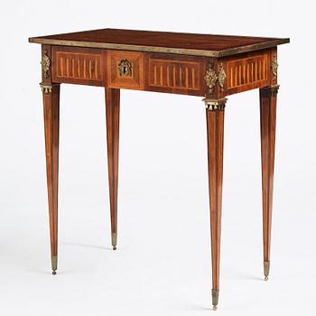 A Gustavian late 18th century table by Anders Lundelius (master in Stockholm 1778-1823), not signed.