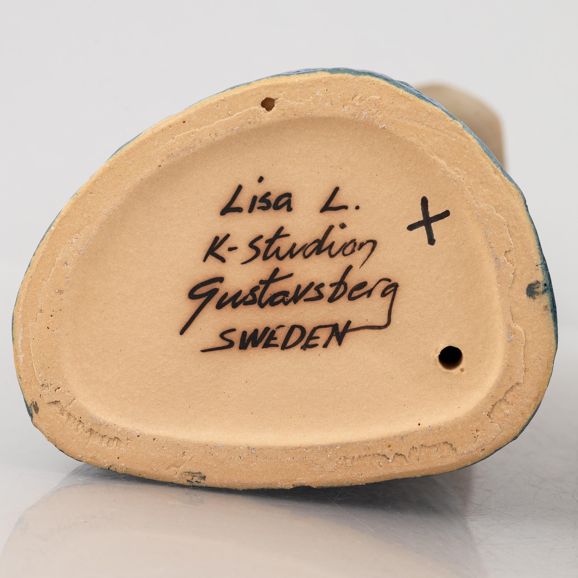 Lisa Larson, two stoneware figurines, including 'Japanska', Gustavsberg and K-Studion.