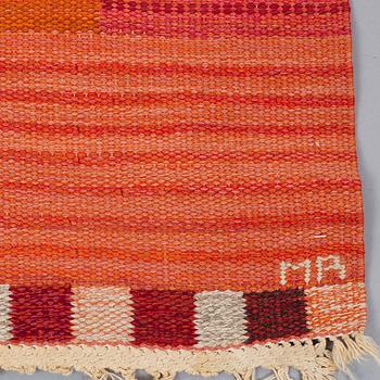 Marianne Richter, MATTO, "Fasad, orange", flat weave, ca 351,5 x 253,5 cm, signed AB MMF MR.