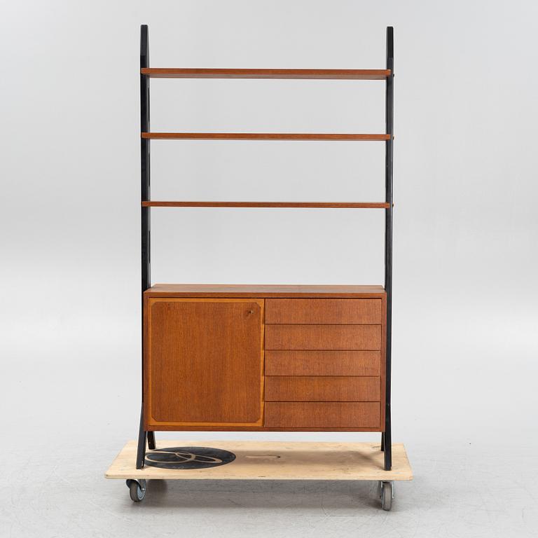 A teak veneered bokkcase, Sweden, 1950's.