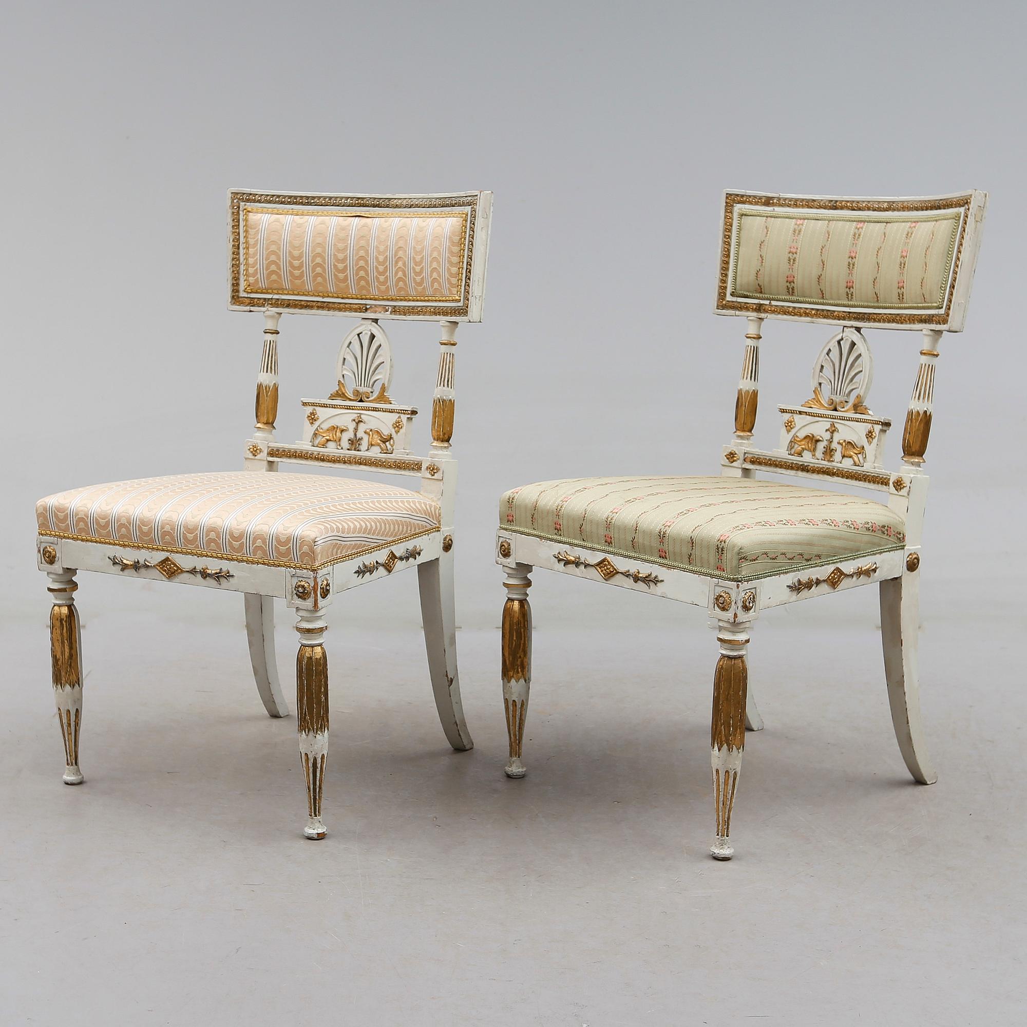 STOLAR, 6 st, empire, 1800-talets början.