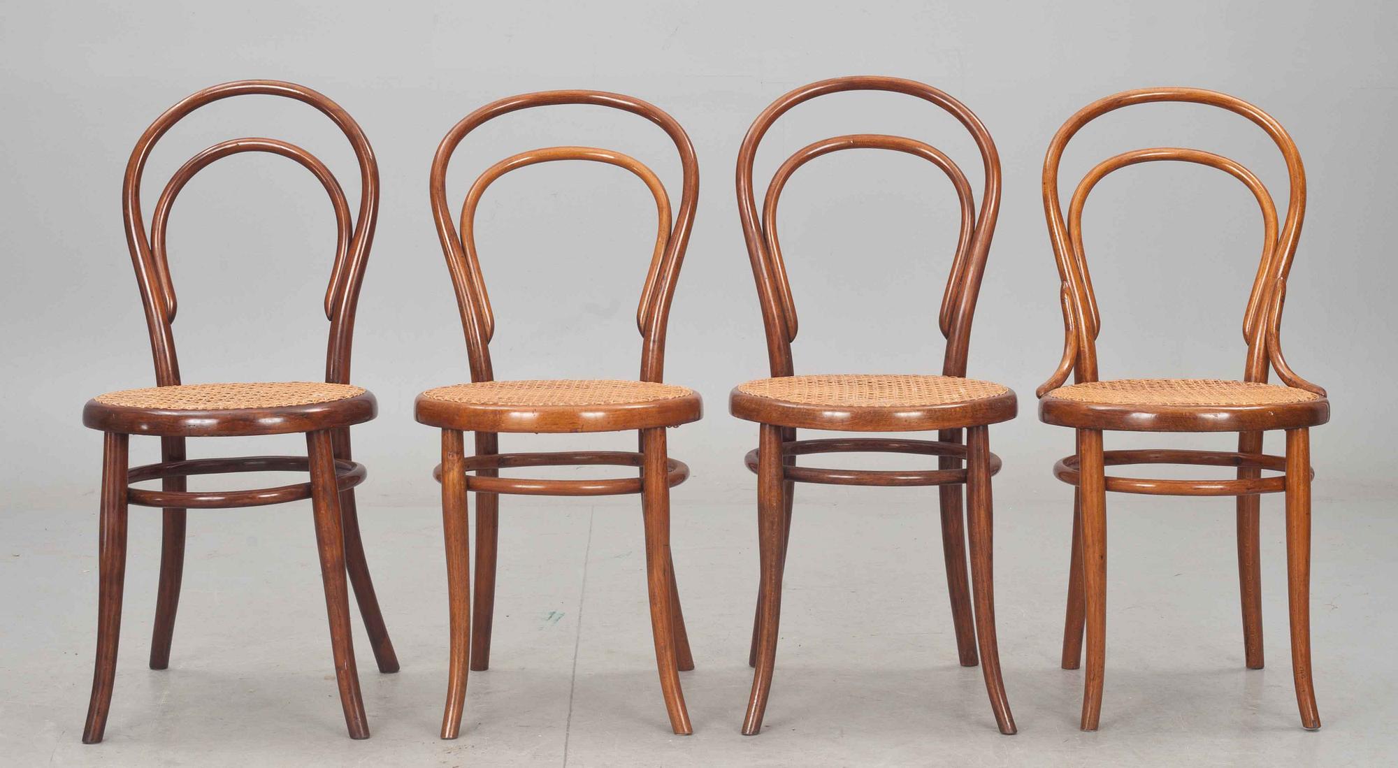 STOLAR, 4 st, Thonet, 1900-talets första hälft.
