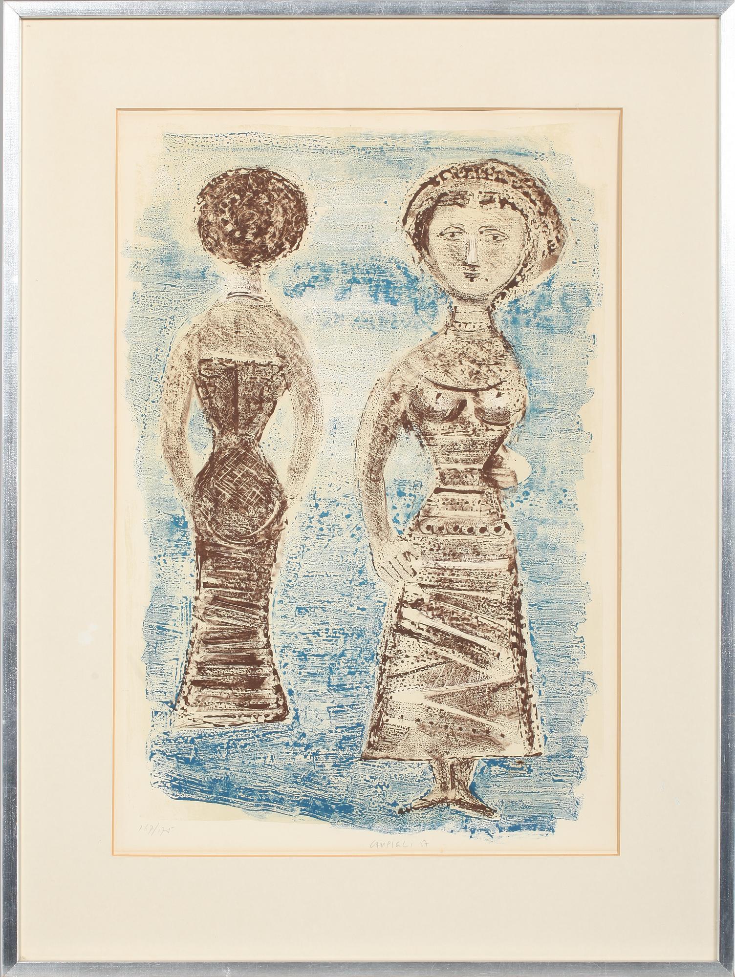 MASSIMO CAMPIGLI, färglitografi, signerad och numrerad 167/175.