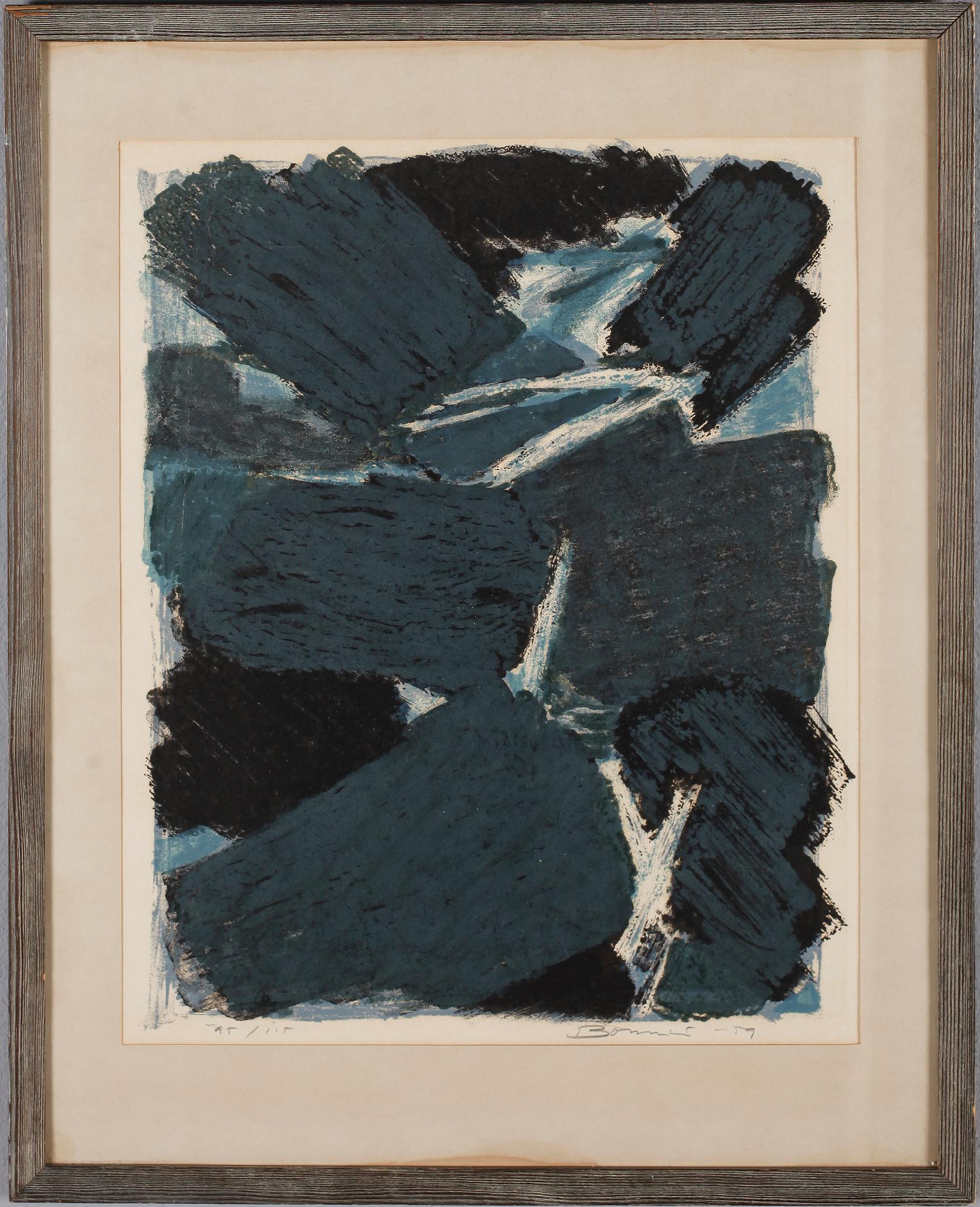 OLLE BONNIÉR, färglitografi, signerad och daterad -59.