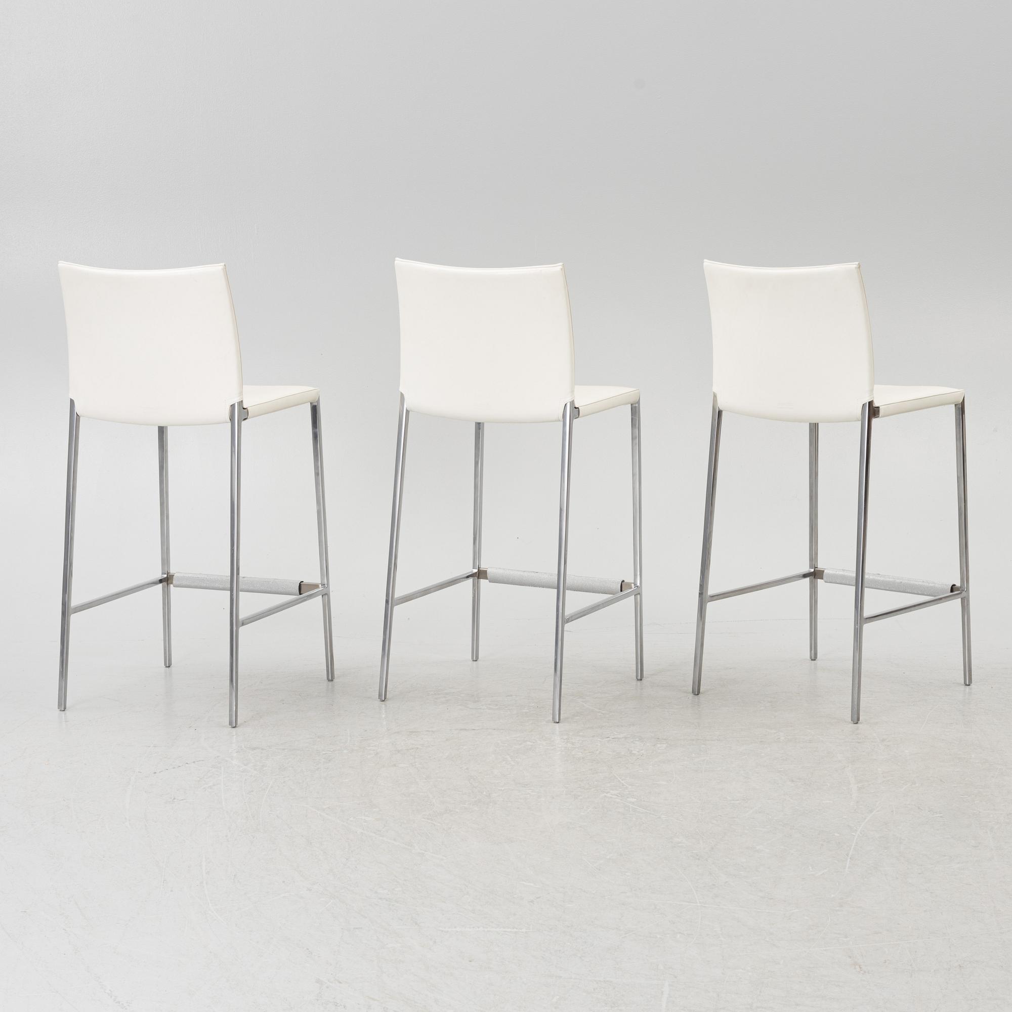Robert Barbieri, three bar stools, 'Lio', Zanotta, Italy.