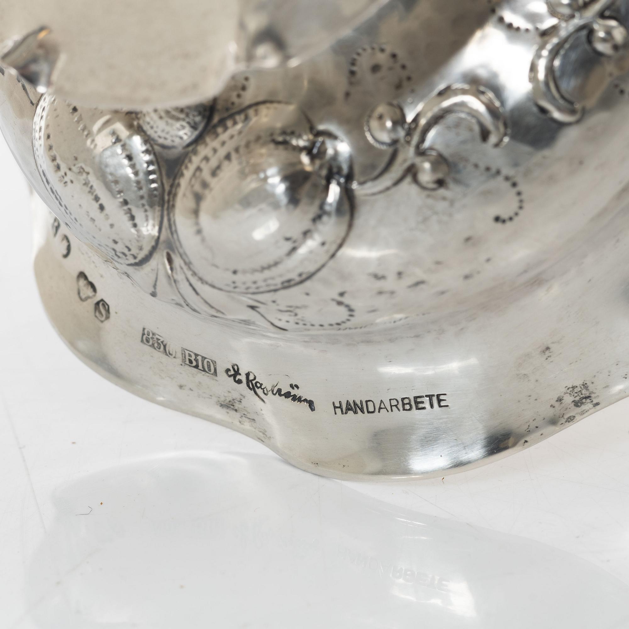Eric Råström, ljusstakar, ett par, silver, barockstil, CG Råström, Stockholm 1976.