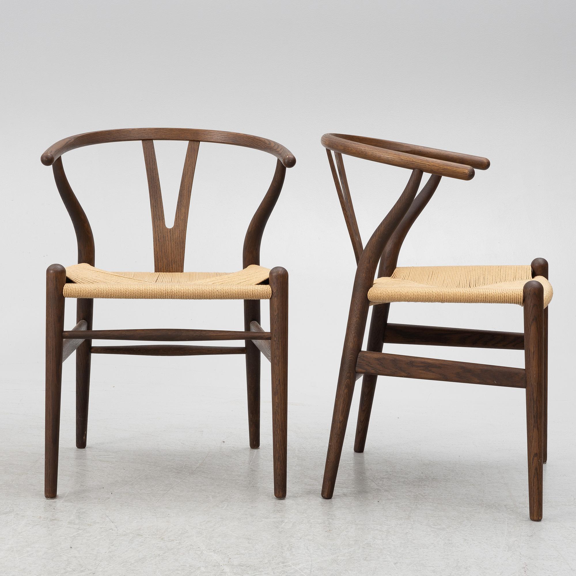 Hans J. Wegner, 4 pcs, "Y Chair/CH24", Carl Hansen & Son, Denmark.