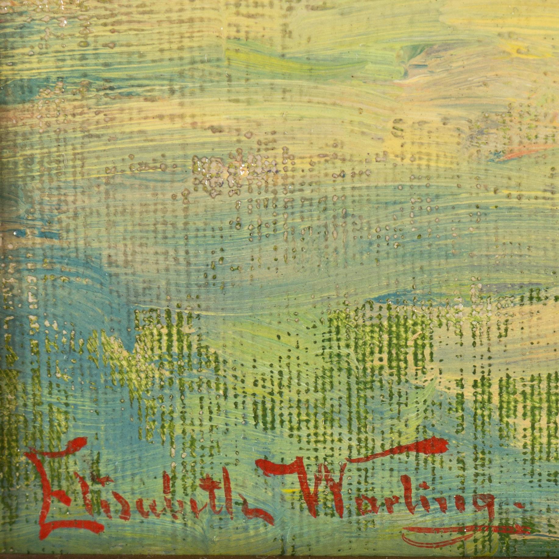 Elisabeth Warling, oil on canvas/paper-panel, signed.