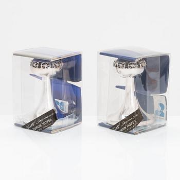 Pentti Sarpaneva, ljusstakar, 2 par, silver, "Pitsi", Turun Hopea, Åbo 1969 och 1972.