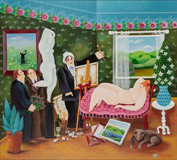 MARION BELIN, olja på duk, signerad.