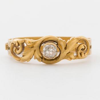 SCARFHÅLLARE, med gammalslipad diamant 1800-tal, Frankrike.