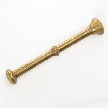 A Swedish 'Kolmård' marble mortar, late 18th century.