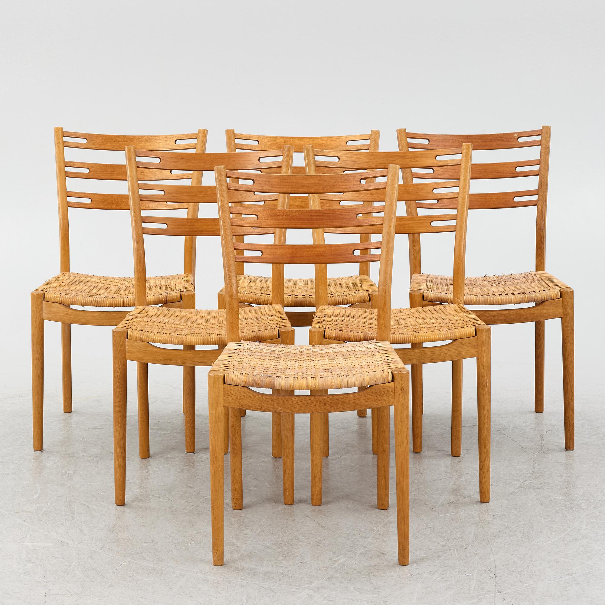 Sørens Flenstedt, stolar 6 st, Sibast, Danmark, 1960-tal.