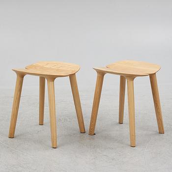 Ronan & Erwan Bouroullec, a pair of stools, "MC3 OSSO", Mattiazzi, Italy, after 2011.