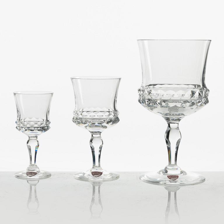 Ingeborg Lundin, a 38-piece glass service, "Silvia”, Orrefors, Sweden.