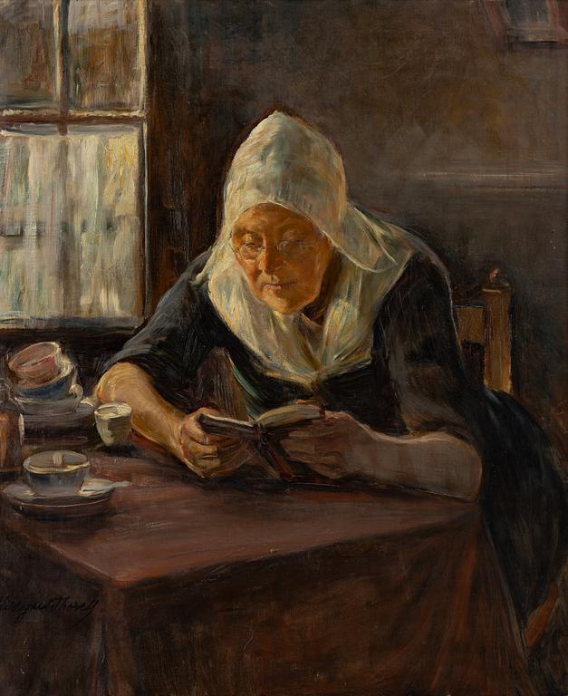 Hildegard Thorell, "Läsande gumma".