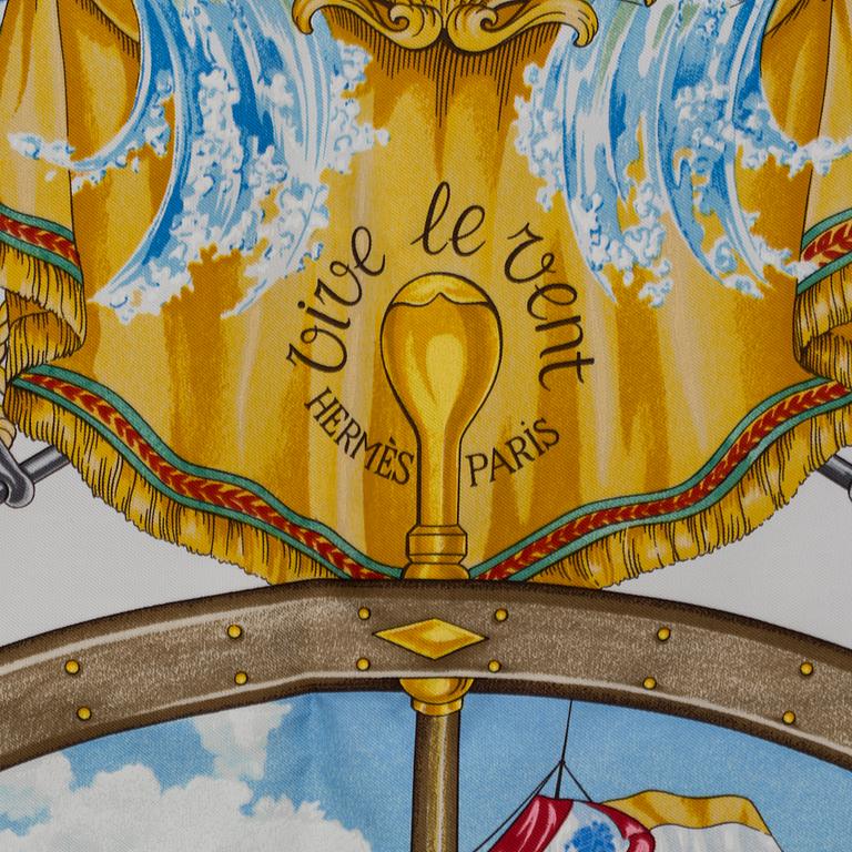 A HermÈs scarf "Vive le Vent".