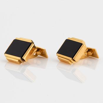 Wiwen Nilsson, manschettknappar, ett par, Lund 1960, 18K guld.