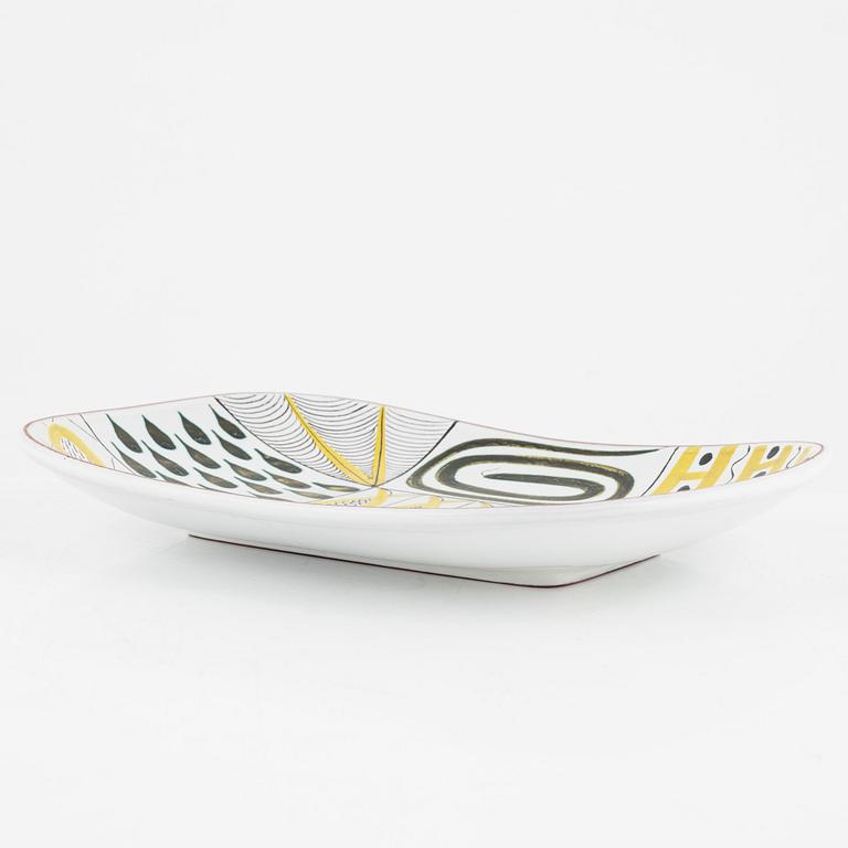 Stig Lindberg, a faience dish, Gustavsbergs studio.