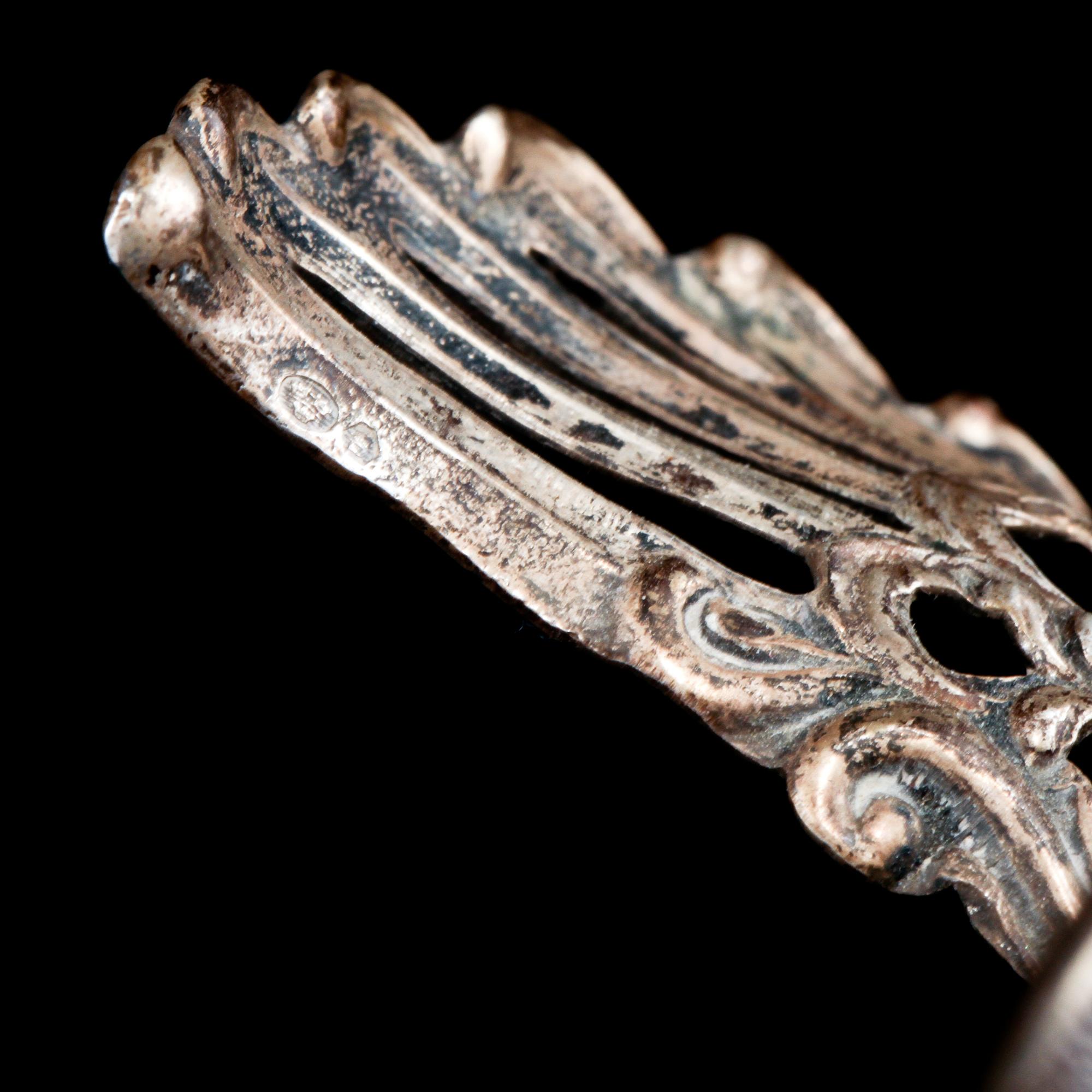 SALTKAR, silver och glas, utländska stämplar, omkring 1900-talets mitt.