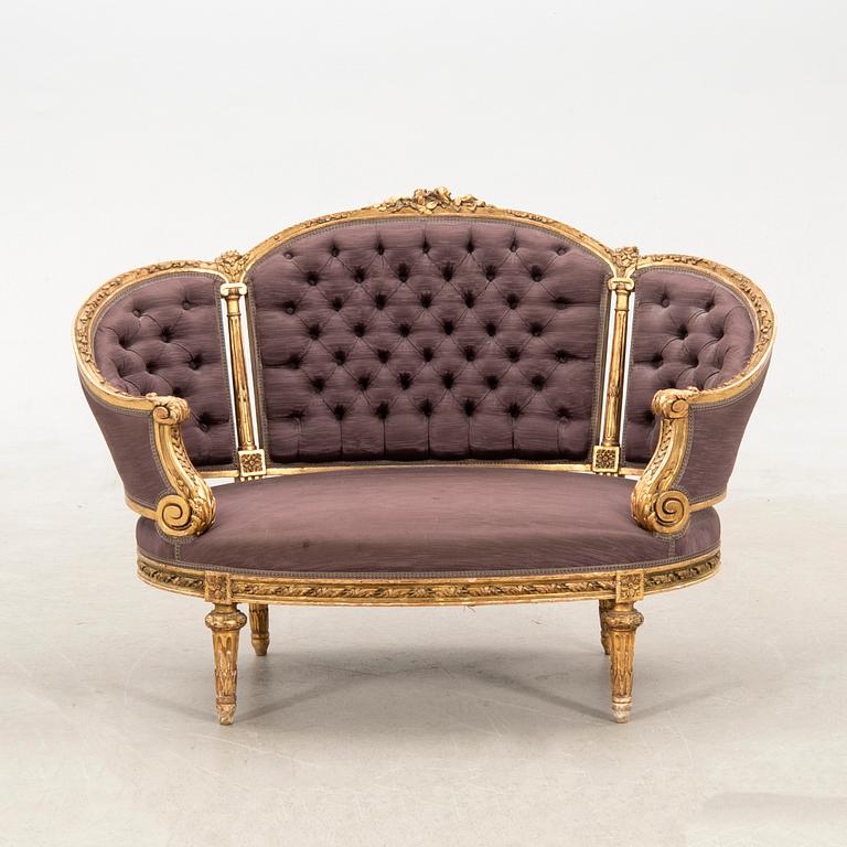 Soffa :Louis XV-stil 1900-talets första hälft.