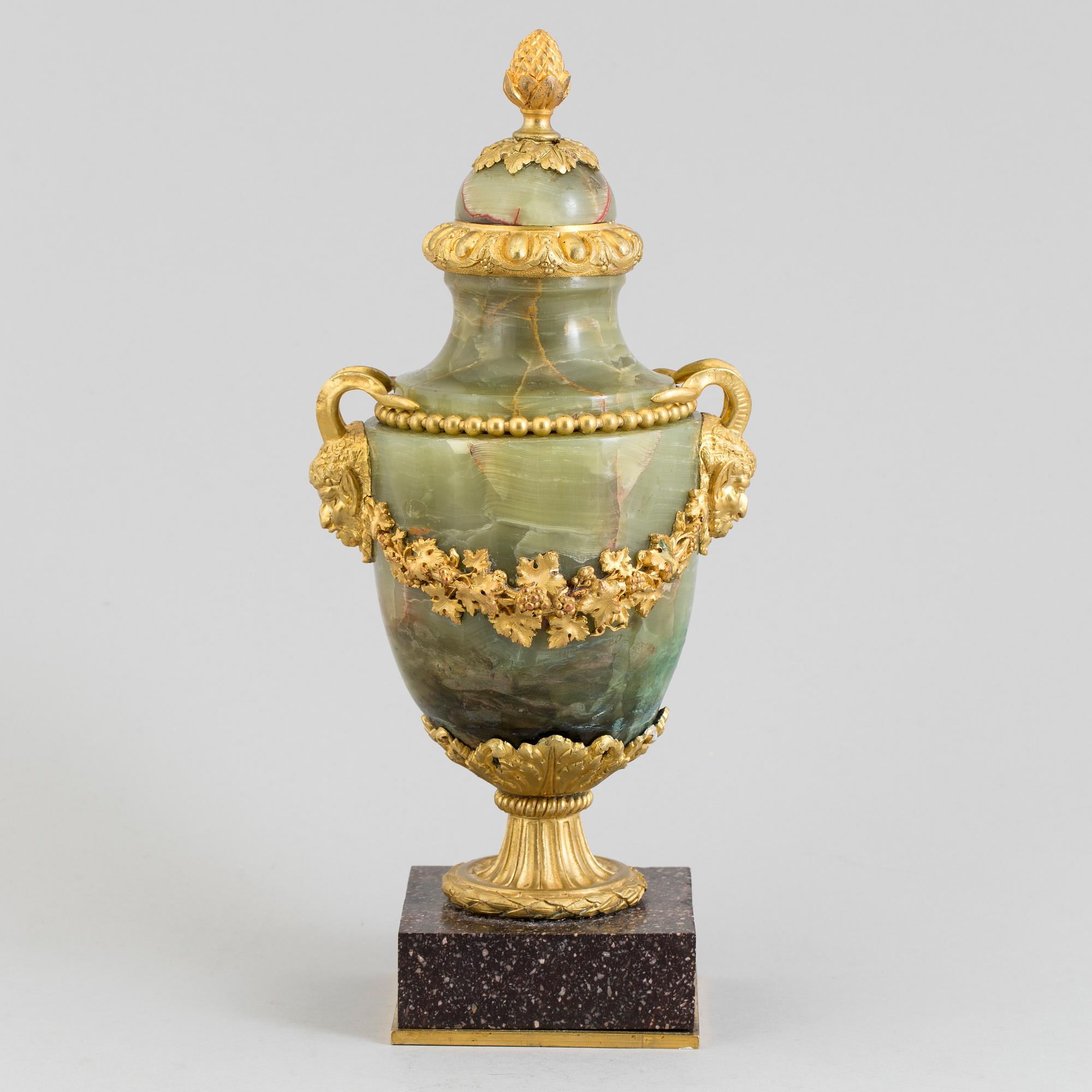 A 19th century onyx urn.