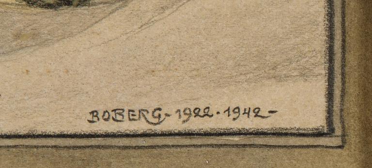 Ferdinand Boberg, akvareller, 2 st, signerade.