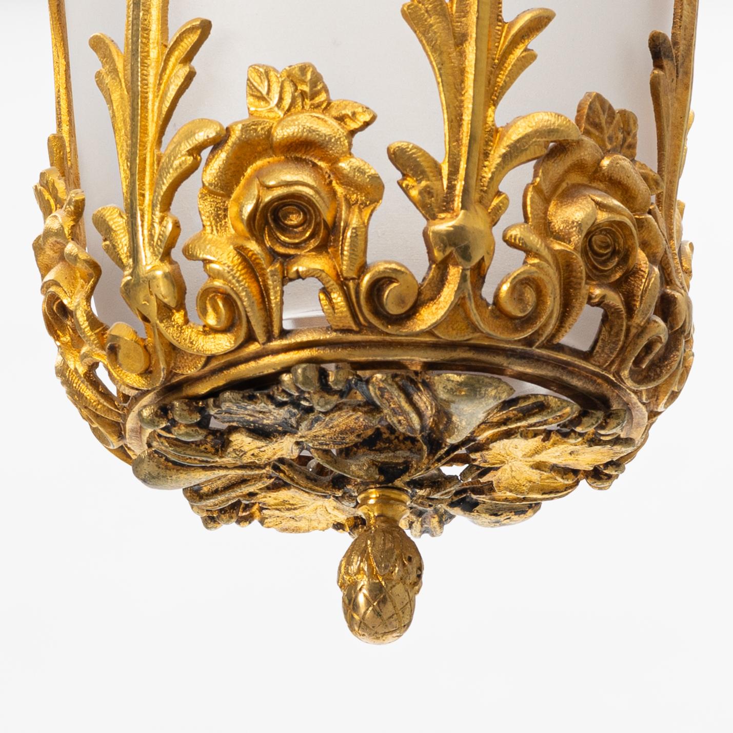 A Rococo style ceiling lamp, second half of the 20th Century.