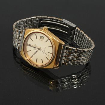 ARMBANDSUR, stål/double, "seamaster", Omega, 1970-tal.