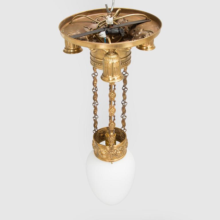 An early 20th century pendant light.