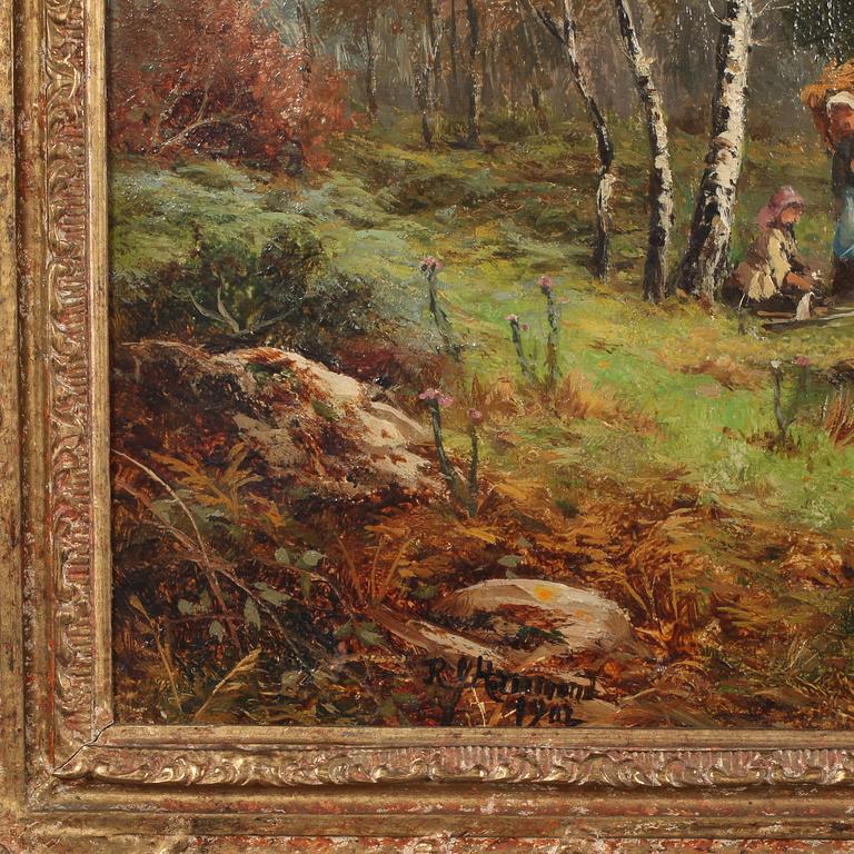 ROBERT JOHN HAMMOND, olja på duk, signerad 1902.