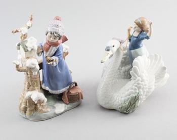 FIGURER, 2 st, porslin, Lladro, Spanien.