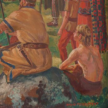 Ansgar predikar i Birka.
