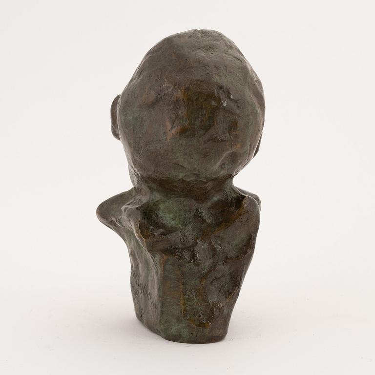 Helge Högbom, sculpture, bronze, signed.