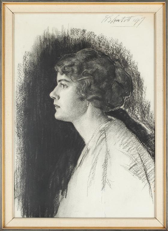 EDWARD BARNARD LINTOTT, kolteckning, signerad och daterad 1907.