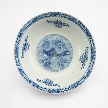 A Chinese Kangxi style porcelain bowl around 1900.